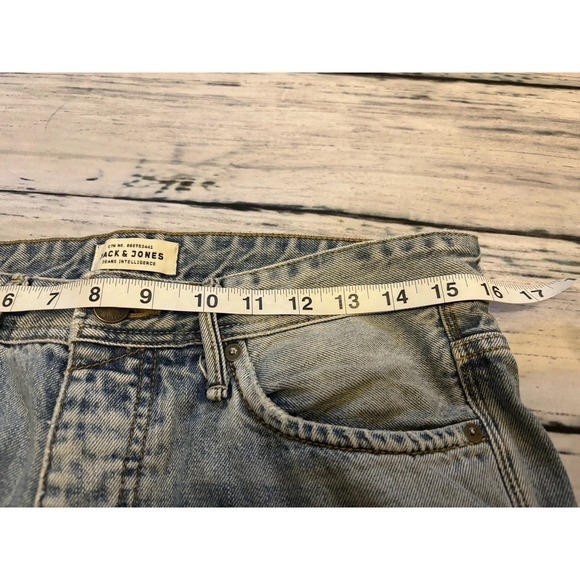 Jack And Jones Anti Fit/‎ Erik Men Selvege Distressed Light Jeans Size 31/32 - Picture 15 of 16